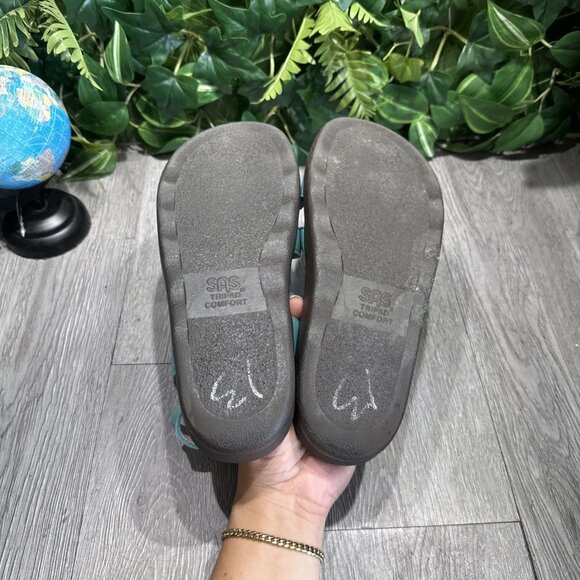 SAS Sorrento Naples Sandals Turquoise Leather Women's Size 9 R7392267 - Picture 7 of 8